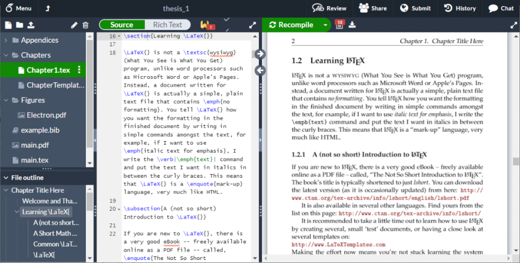 thesis template in overleaf